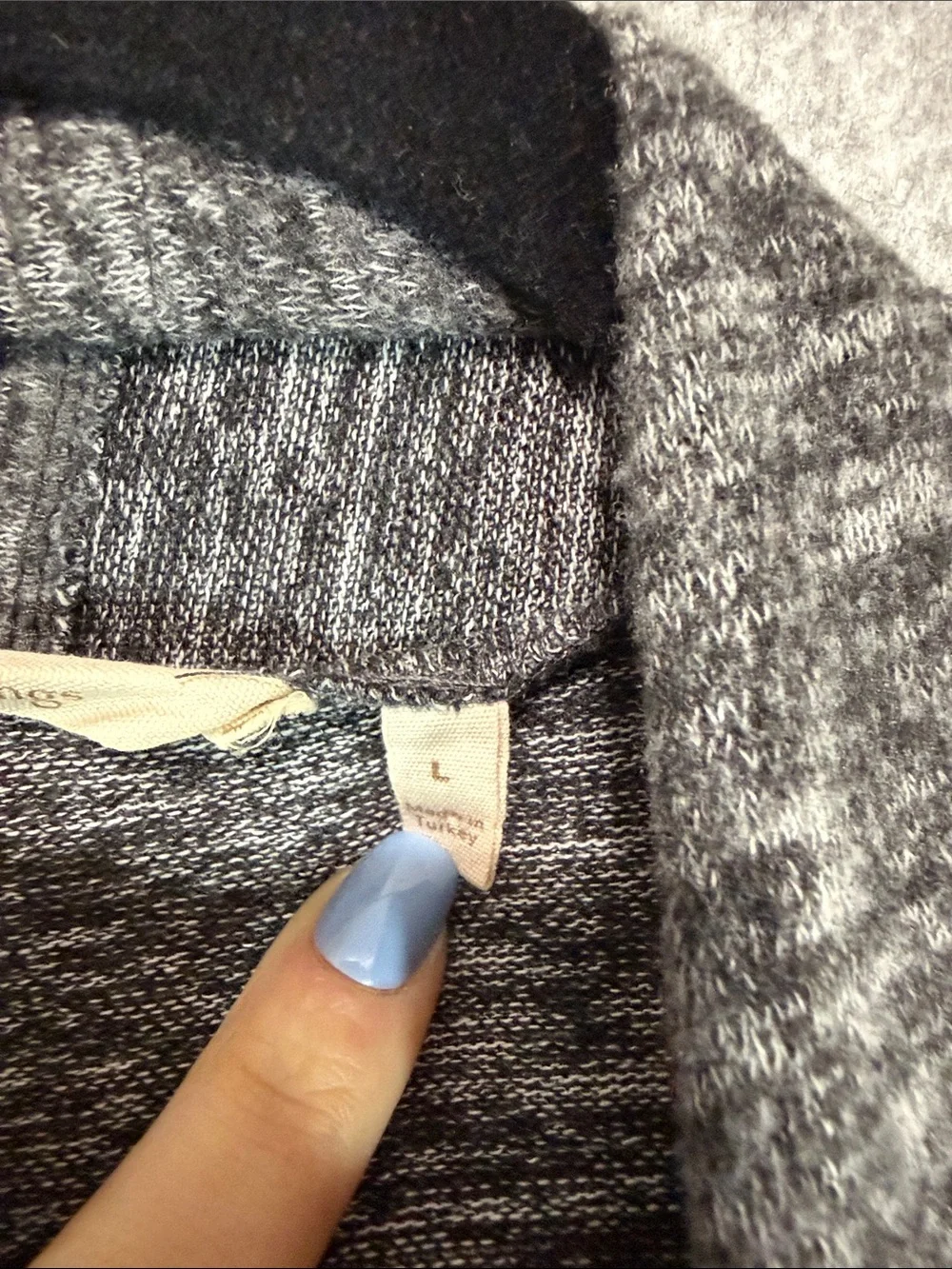 Soft Surroundings Cardigan - Womens L - Charcoal Heather Open-Front Duster Comfy
